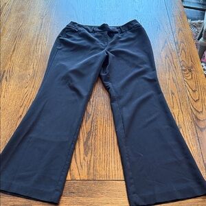 George Black Wide Leg Pants Size 8 Workwear Stretch Trousers